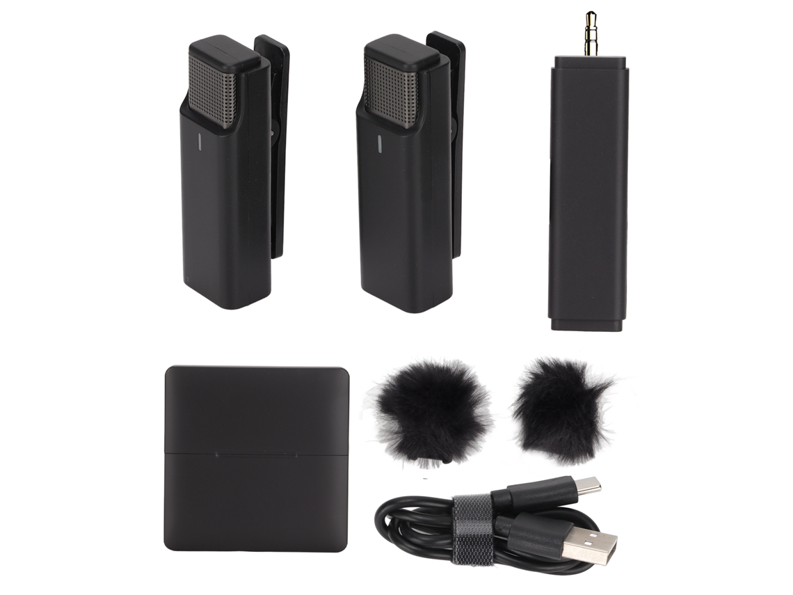 Microfone Lavalier Sem Fio com Redução de Ruído EOOCOO