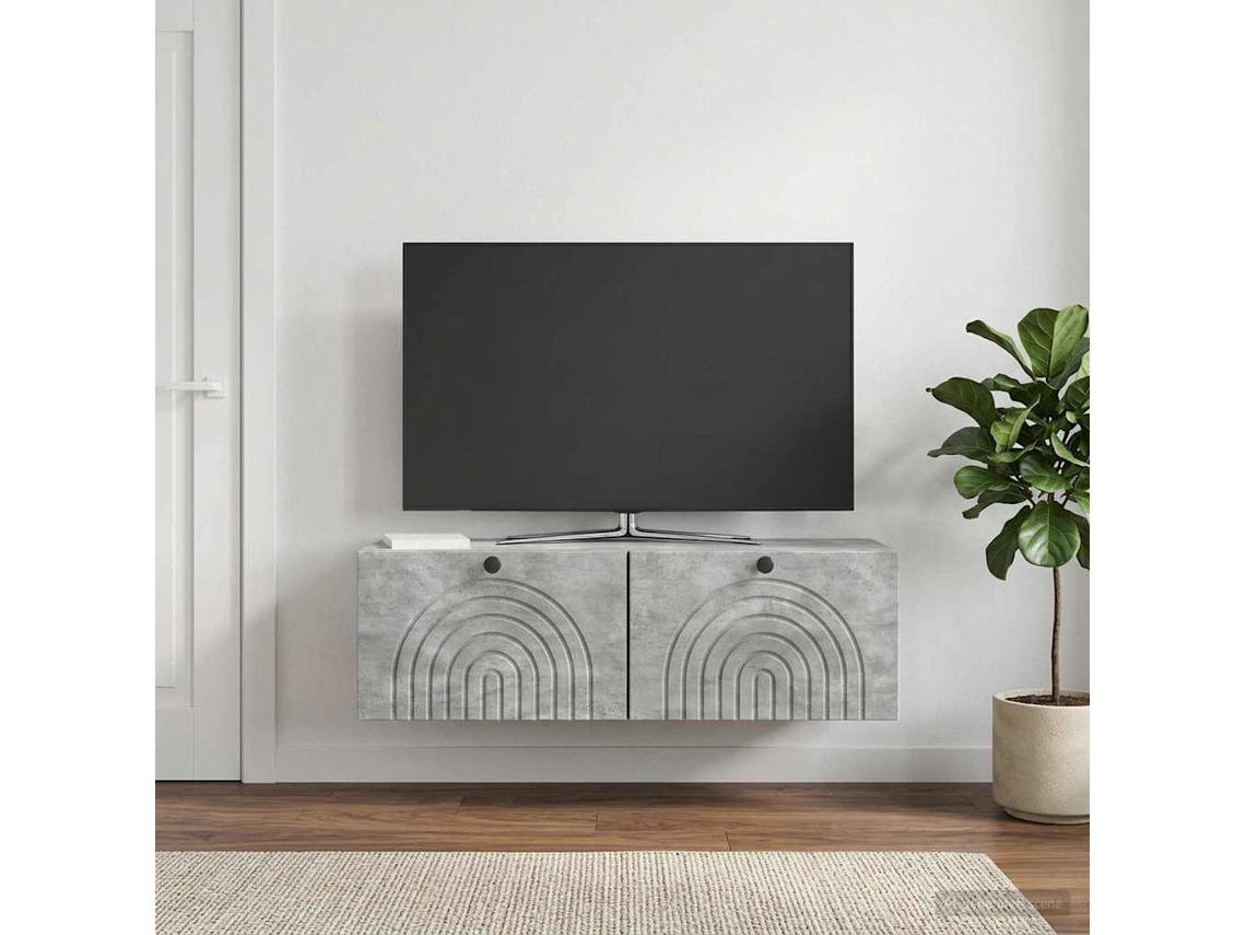 Vidaxl Gabinete De Tv De Parede Cinzento Cimento 98 X 31 X 30 Cm