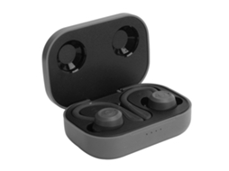 Fone Mali Bluetooth com Gancho, Intra auricular, Sem Fio, Esportivo, Caixa de Carregamento, Preto