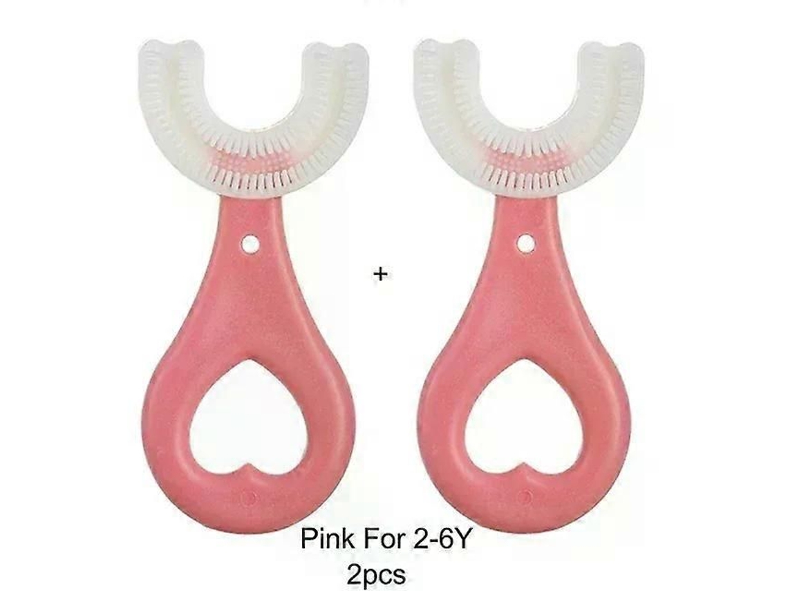 Escova de Dentes Infantil em Formato U com Rotação 360 ​​graus, Mordedor Silicone para Higiene Bucal. GOKOCO