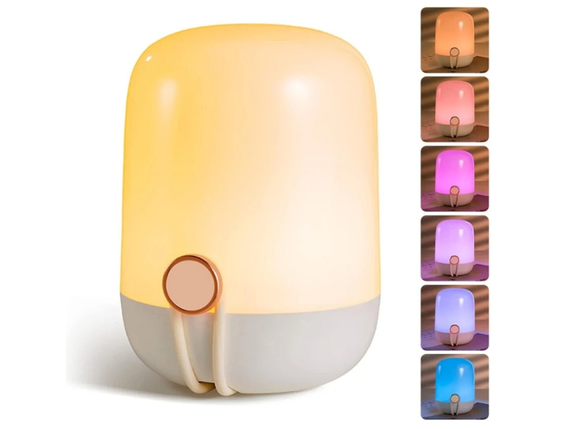 Luz Noturna Bestvite Tw L03 Led Usb Recarregável Sensível Ao Toque Para Quarto De Criança Branco