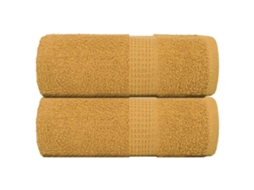 Vidaxl Toalhas De Bidé Frogn 2 Pcs 30x50 Cm 360 G/m² Ouro