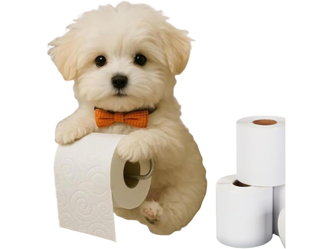 Porta Papel Higiênico Em Formato De Cachorro