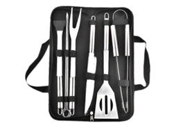 Lurelia Kit De Churrasco Aço Inoxidável Estojo Portátil Campismo