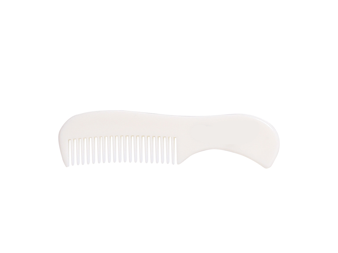 Pente Para Barba E Bigode Portátil Em Ps Com Forma Branco - Pente Antiestático Durável