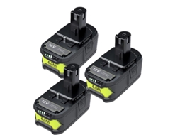 Bateria De Substituição, Li-ion, 18v, Compatível Com Ryobi, 3pcs 6.0ah