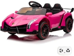 Carro Elétrico Para Crianças - Lamborghini Veneno - 12v - 1 A 6 Anos - Rosa