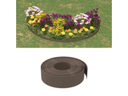 Vidaxl Bordas De Jardim 2 Pcs 10 M 15 Cm Polietileno Castanho