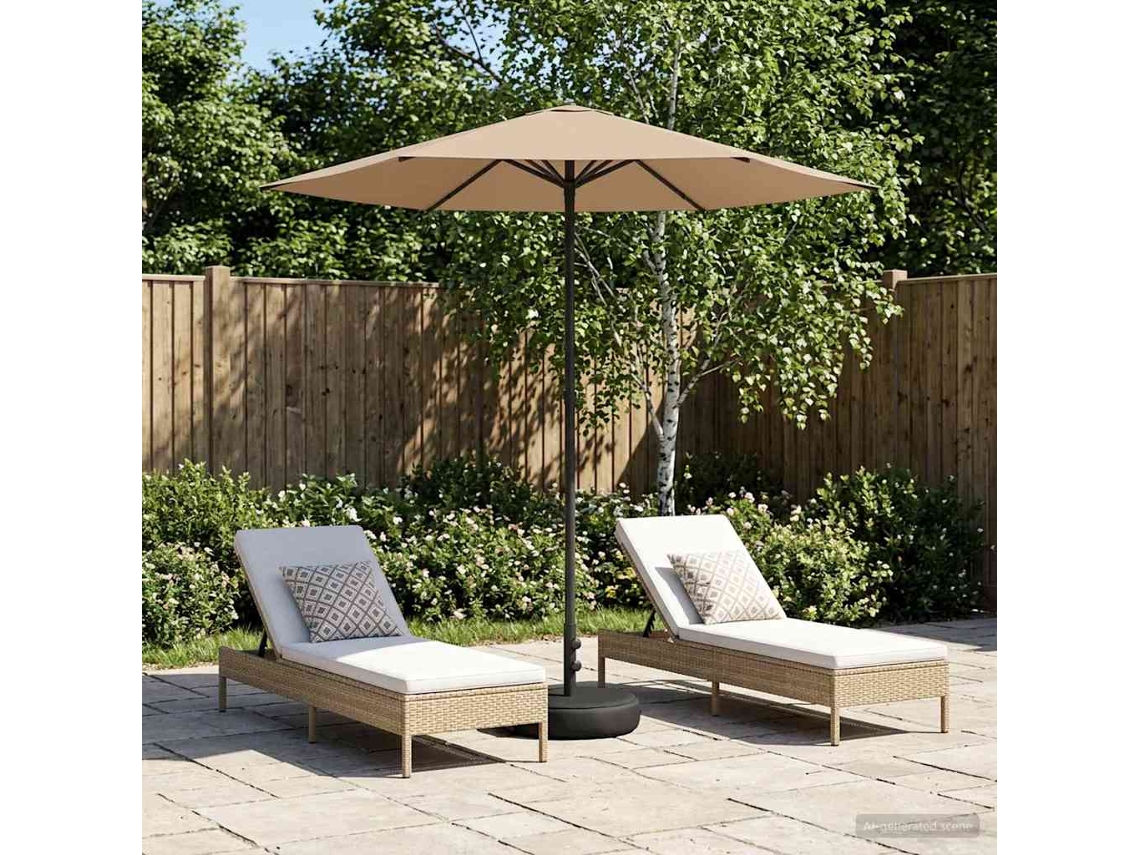 Vidaxl Parasol De Jardim Com Base 230 X 230 Cm Poliéster Retangular