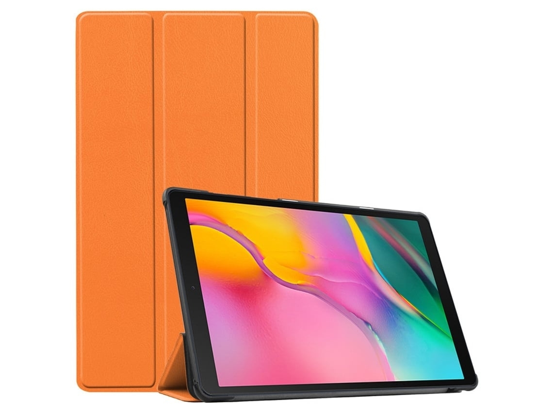 Capa Para Tablet Lurelia, Compatível Com Samsung Galaxy Tab A9 2023 Com Laranja, Couro Sintético, Dobrável Com Suporte, Fixação Magnética