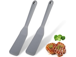 Espátula de silicone antiaderente com cabo longo - 2 unidades.