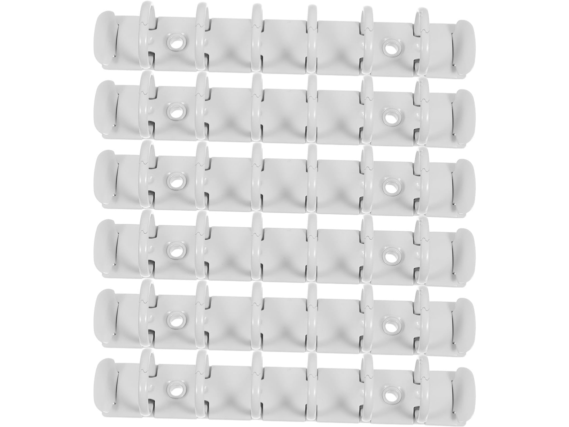 Conjunto de anéis metálicos para reposicionamento de lima A7 com 6 furos, mecanismo de corrente de 2 cm e clipe metálico.
