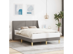 Vidaxl Estrutura Da Cama Liso Com Cabeceira Placa De Conexão