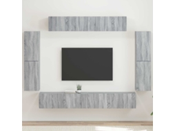Vidaxl Gabinete Para Tv 8 Unid. Cinza Sonoma