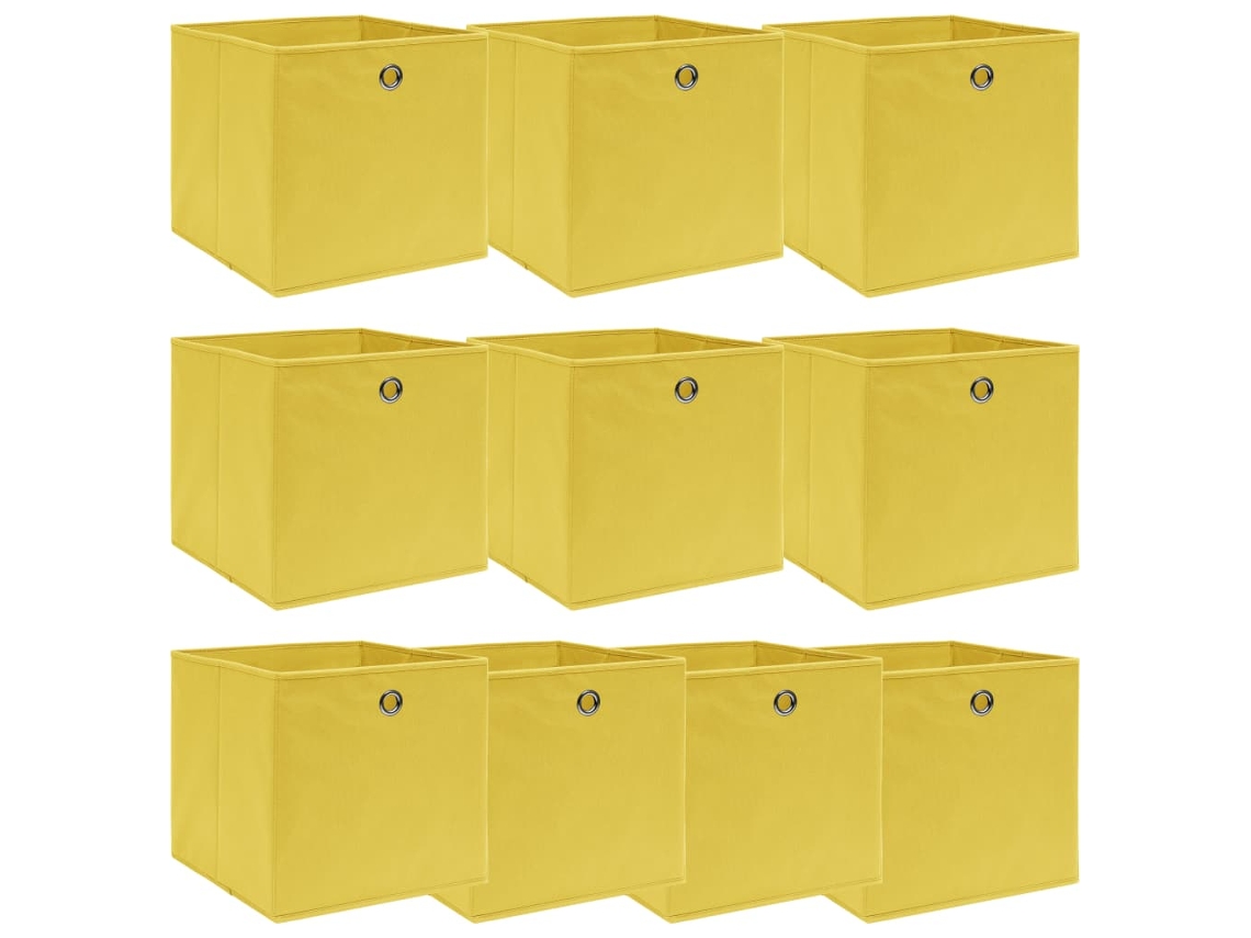 Storage Box, Storage Boxes Vidaxl Amarelo Tecido (n/a)