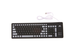 Teclado Usb Dobrável À Prova Dágua Com Fio, 103 Teclas, Teclado De Silicone Macio Ly Ebike