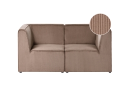 Sofá De 2 Plazas Beliani Lemvig De Pana Beige 166x83x78