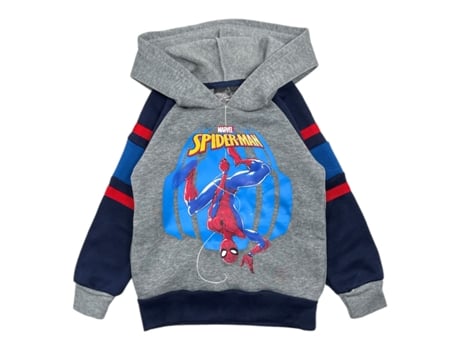 Sweatshirt de Criança HOMEM-ARANHA Poliéster Cinzento (XS)