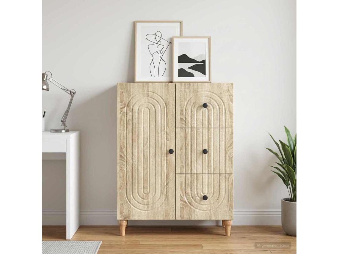 Vidaxl Buffet Carvalho Sonoma 66 X 34,5 X 90 Cm Derivados De Madeira