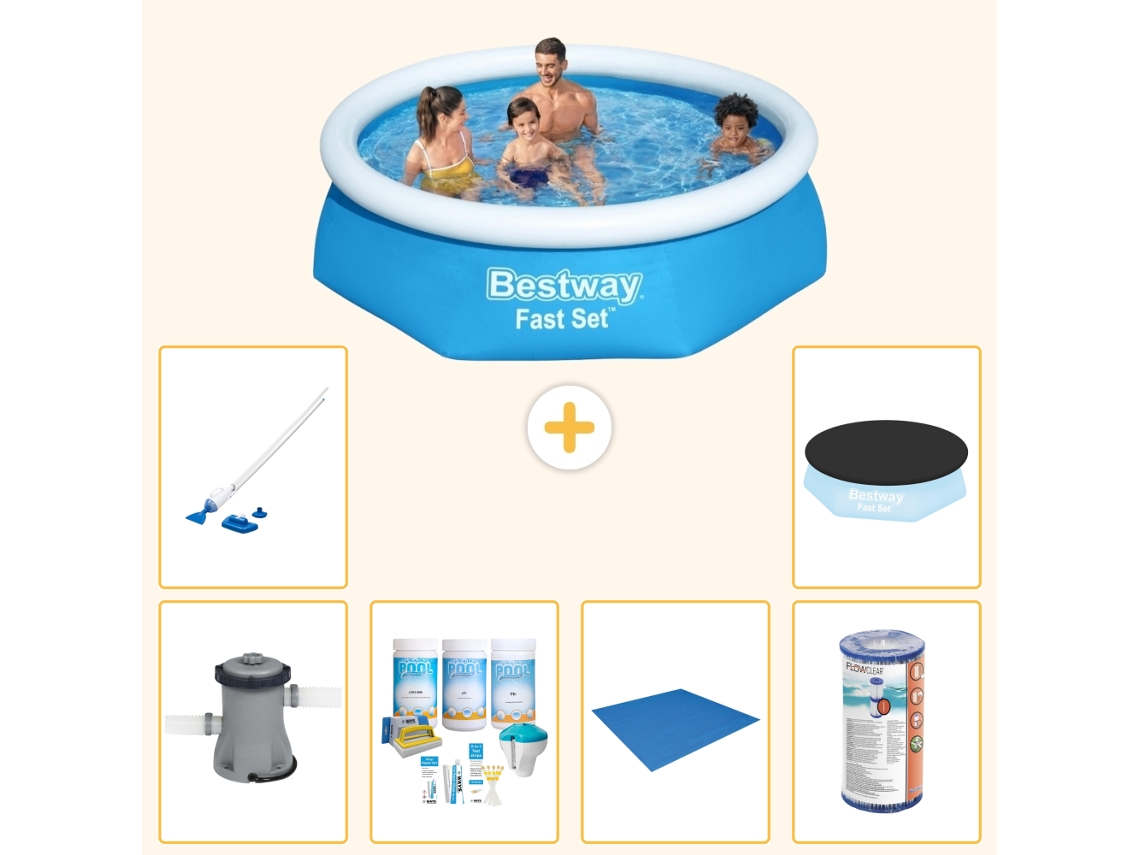 Bestway Piscina Bestway Fast Set Redonda - 244x61 Cm - 7-peças S21400
