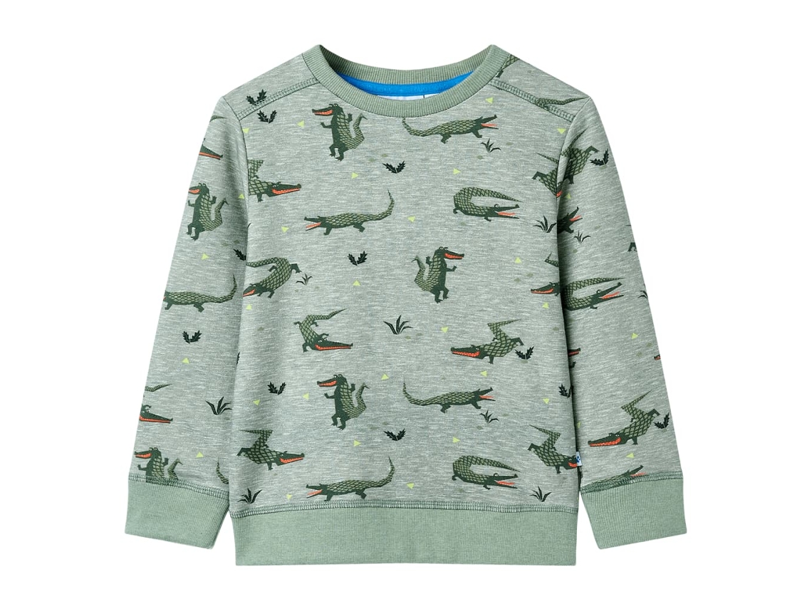 Sweatshirt Para Criança Cor Caqui-claro Mesclado 140