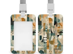 Porta-cartões em vários formatos, com cordão, camada plástica impermeável, ideal para trabalho e mesa.