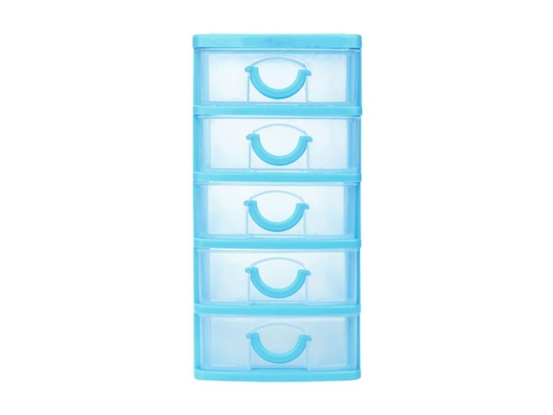 Organizador De Escritorio Con 5 Mini Cajones (verde/azul)