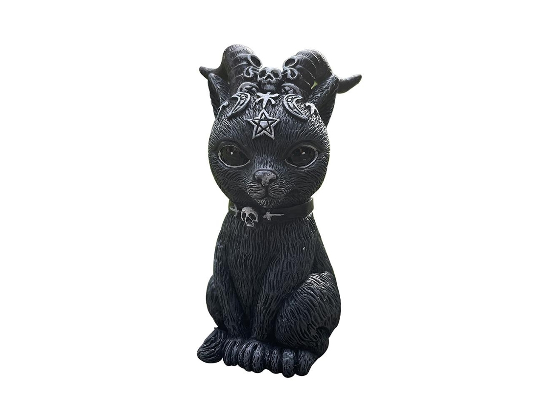 Estátua de gato, escultura de animal, artesanato ornamental em resina.