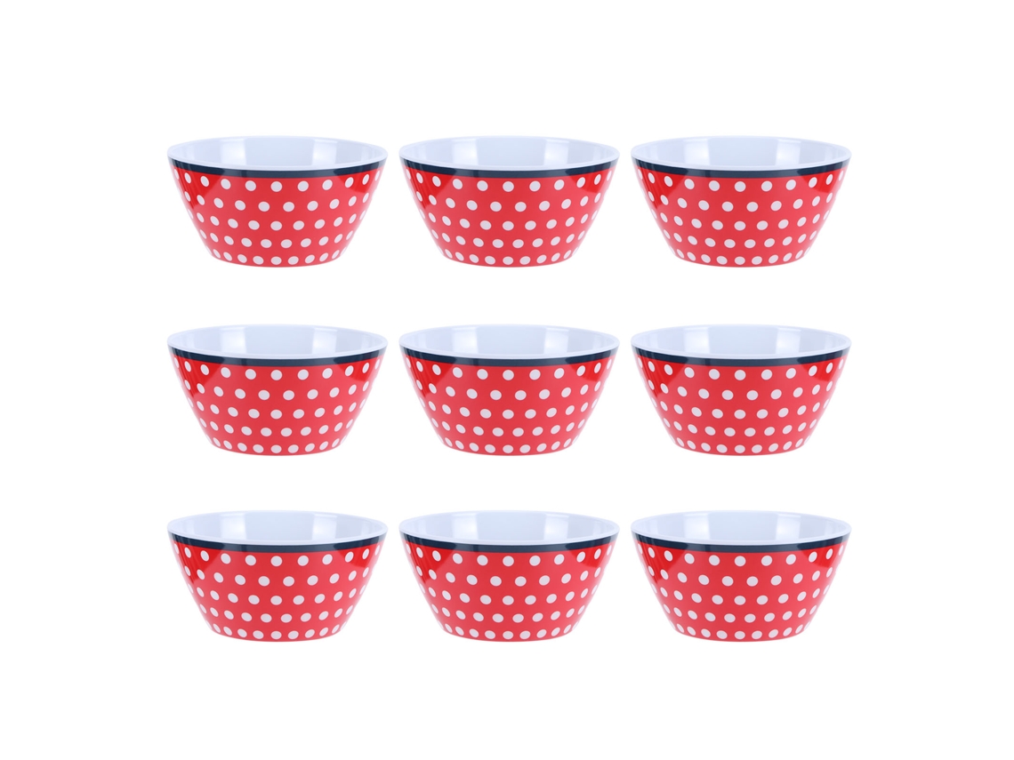 Ronjoe-12pcs Pratos De Salada 6 Polegadas Melamina Porcelana Imitation Bowl Tableware Cozinha