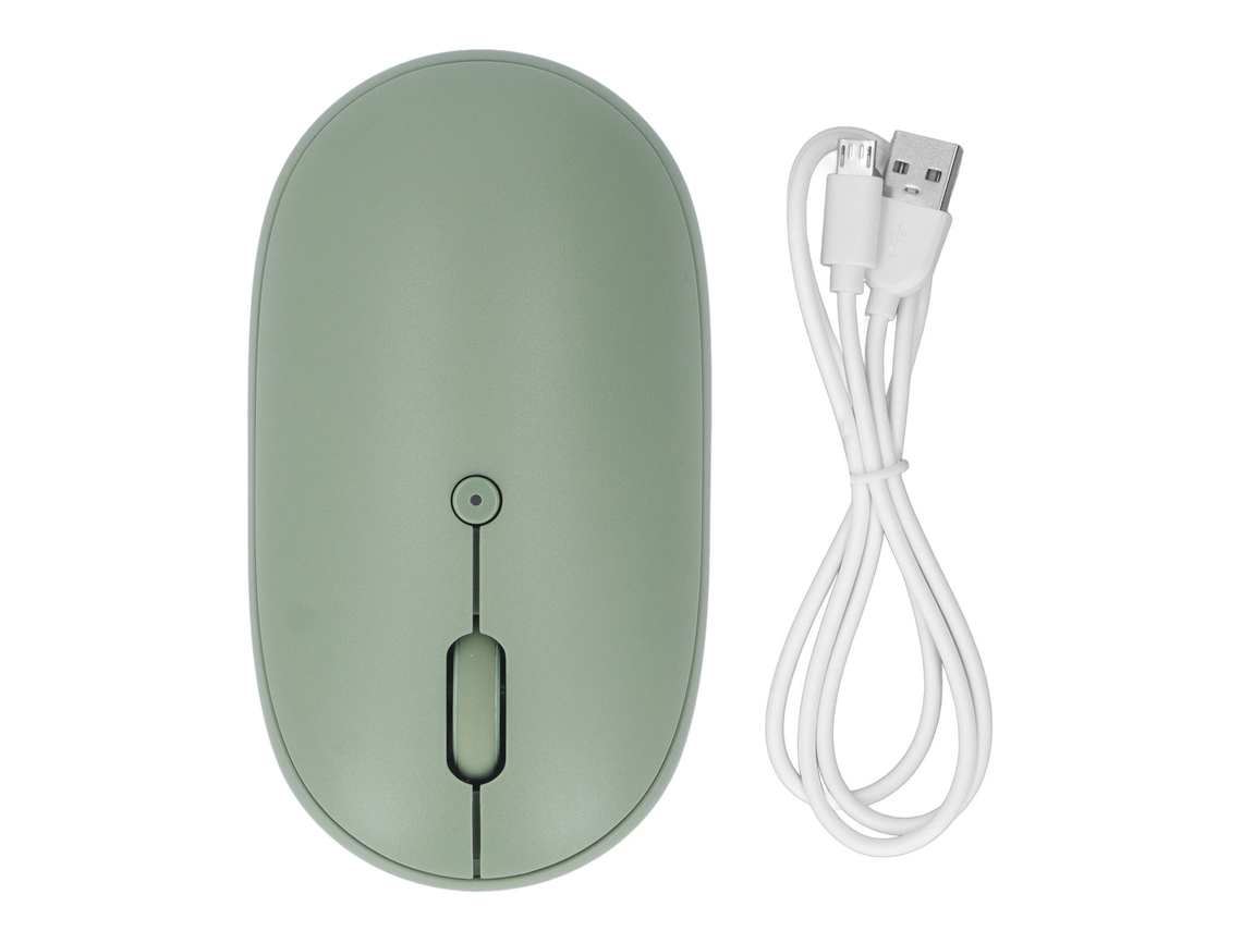 Aetheria mouse Bluetooth Recarregável Silencioso 1600 Dpi Design Ergonômico para Computador Telefone Tablet Verde Vintage