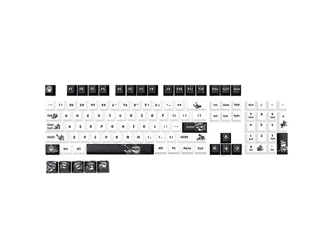 Teclado Kung Fu Panda Com 109 Teclas, Capa De Teclado Pbt Oem Colorida E Sublimada Para 61/87/104 Mx Slowmoose