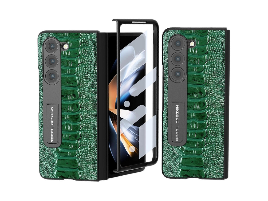 Pelicula de Vidro FACPOET Crocodile Texture Kickstand