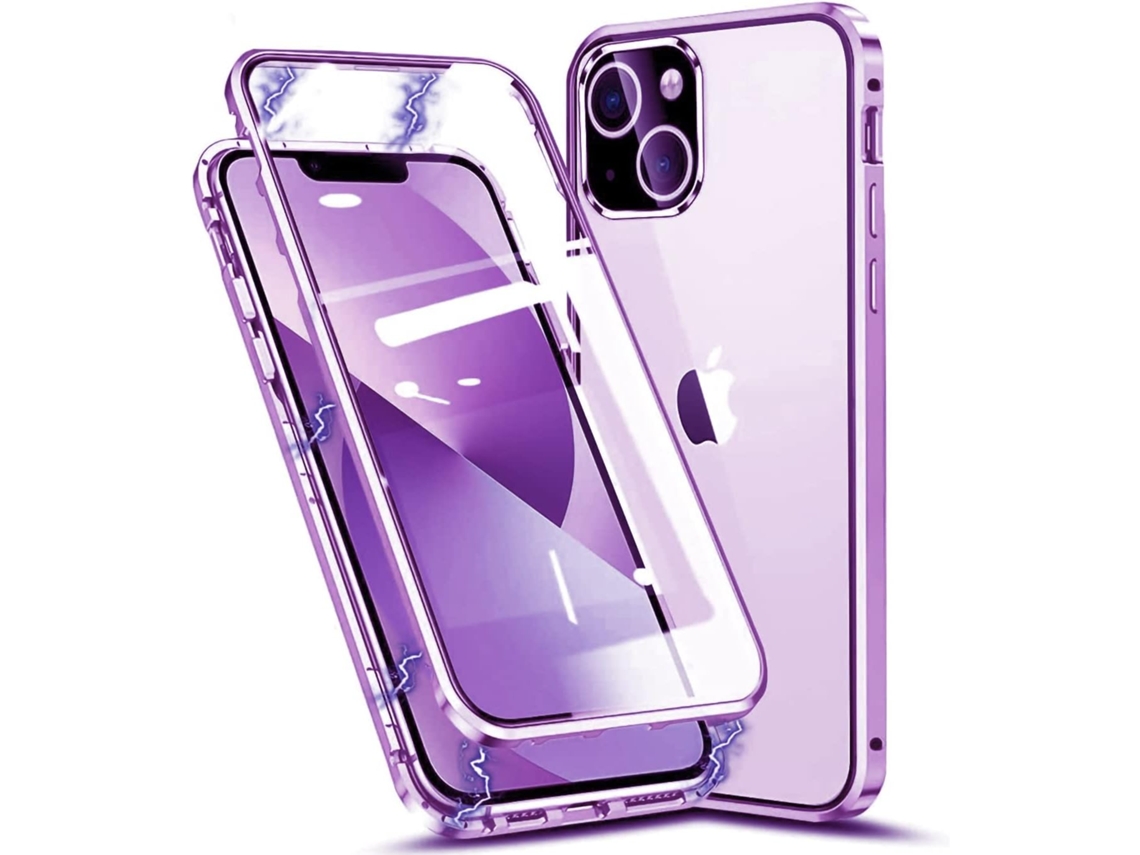 Lente para Telefone Protetora Graus Proteção para iPhone 14 HONGWE. Metal Magnética Transparente