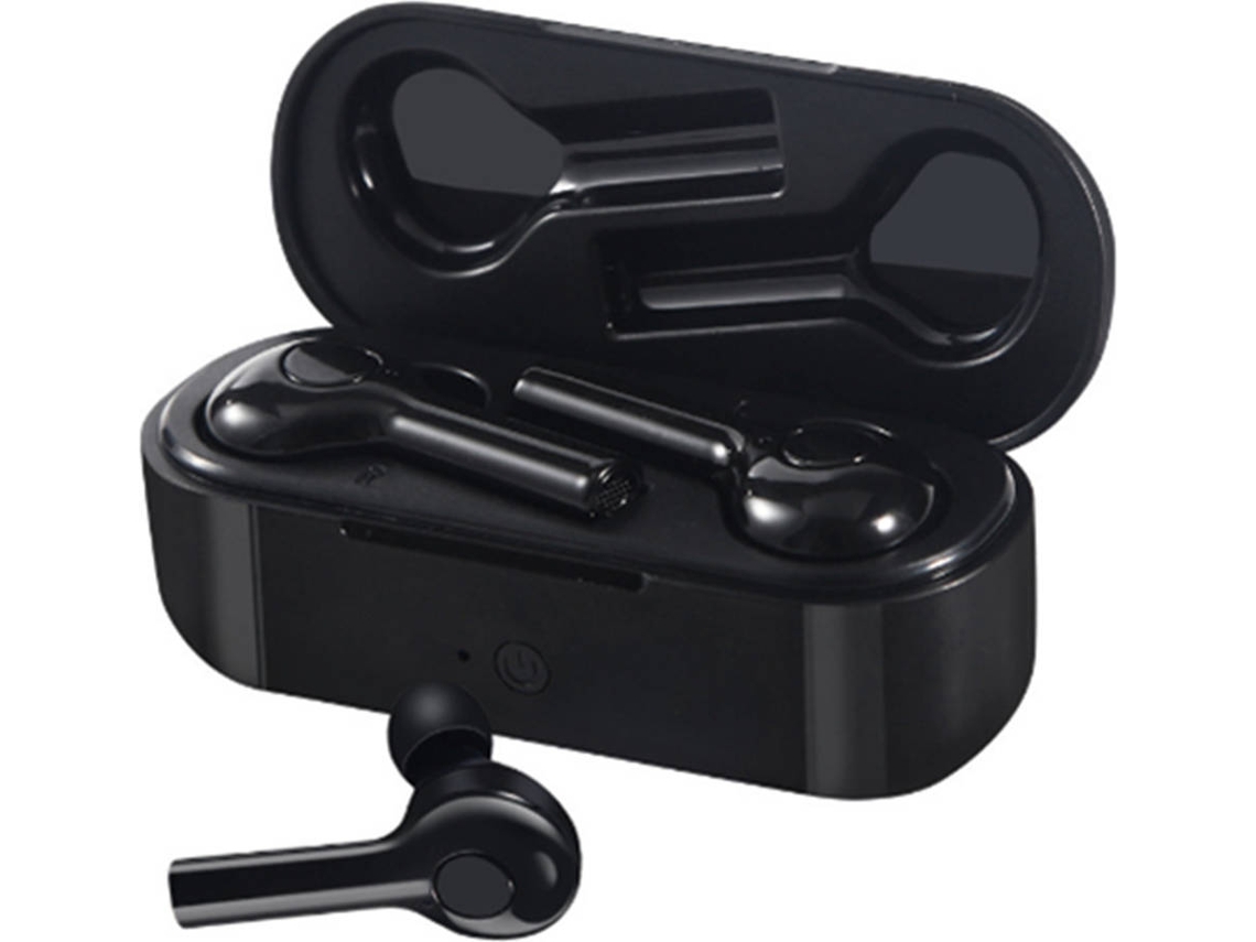 Auriculares Bluetooth True Wireless WJS CT1237 (In Ear - Microfone - Preto)