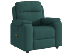 Massage Recliner Chair, Massage Recliner Chairs Vidaxl Verde Tecido