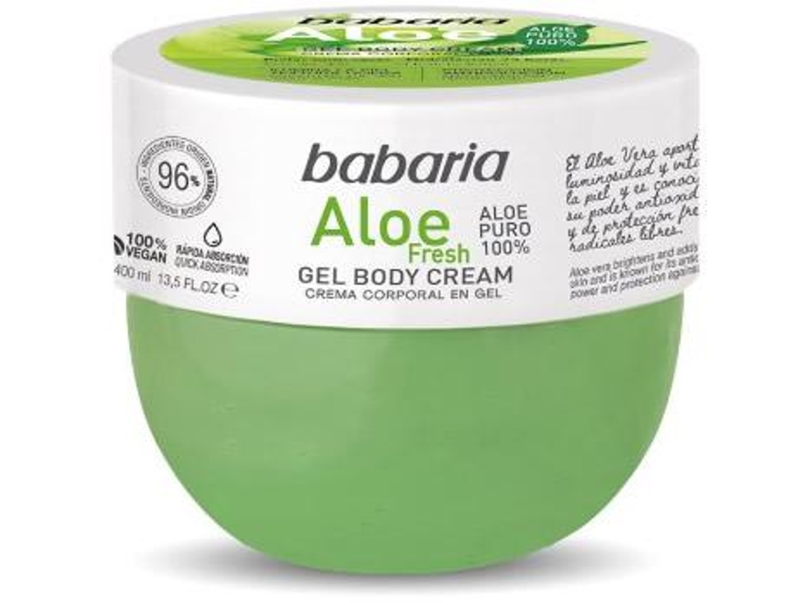 BABARIA Creme Corporal Gel Puro 100% Aloe Vera 400ml