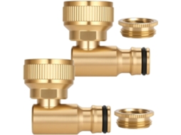 Adaptador De Mangueira Universal Latão 2 Peças, 1/2 E 3/4 Polegadas.