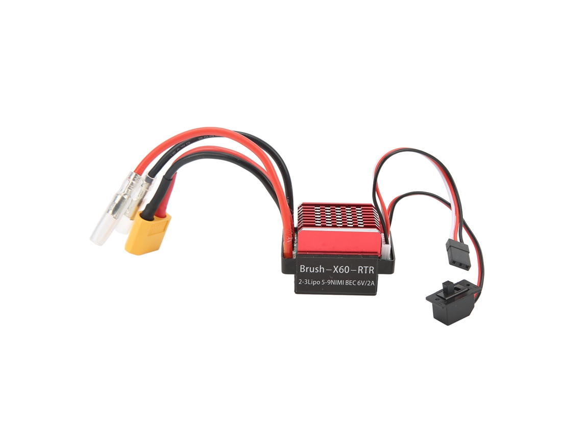 Mali controlador de Velocidade Elétrico Esc de 60a para Carro Rc 1/10 Traxxas Hsp Redcat com Bec 6v 2a Plug Xt60