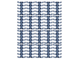 20 Anéis De Encadeamento 11mm Design Segmentado 60 Folhas Suprimentos De Escritório Azul