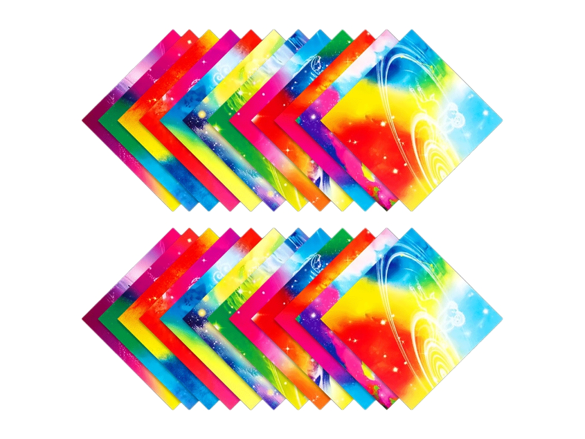 Papel para Origami Céu Estrelado 100 Folhas 15X15 Cm Cores Diferentes NEVEANCE