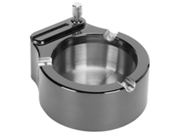 Cinzeiro de aço inox, com isqueiro e palitos, resistente, casa, escritório S/MARCA