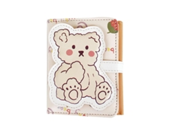 Carteira Kawaii, Porta-cartões com design animado, Bolsa de bagagem, Bolsa com zíper para meninas Neveance