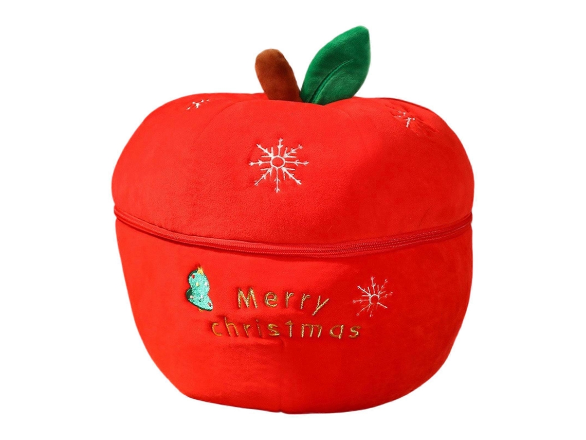 Almofada De Pelúcia Forma Maçã Com Temática De Natal, Presente Para Crianças
