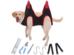 Fasst mimigo Hamaca para Grooming de Perros Con Cortauñas, Limador, Cepillo Y Peine, Malla Transpirable Y Durable, Tallas S/m/l CUIDADOS