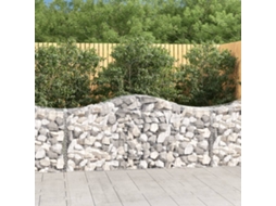 Vidaxl Cestos Gabião Arqueados 14pcs 200x50x80/100cm Ferro Galvanizado