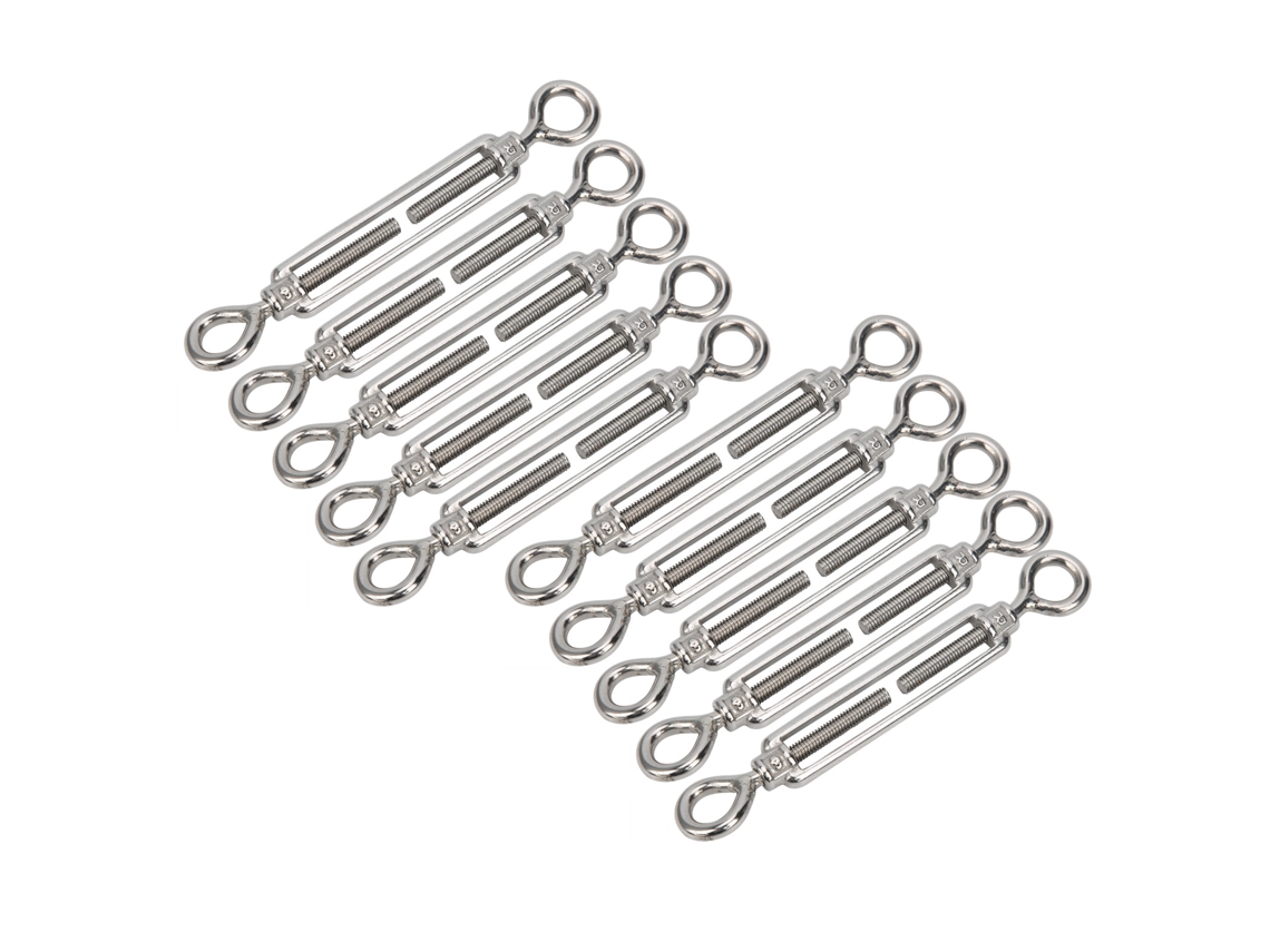 Conjunto de 10 Parafusos Tensão com Olhal e Tensor M6 AQUAFORGE