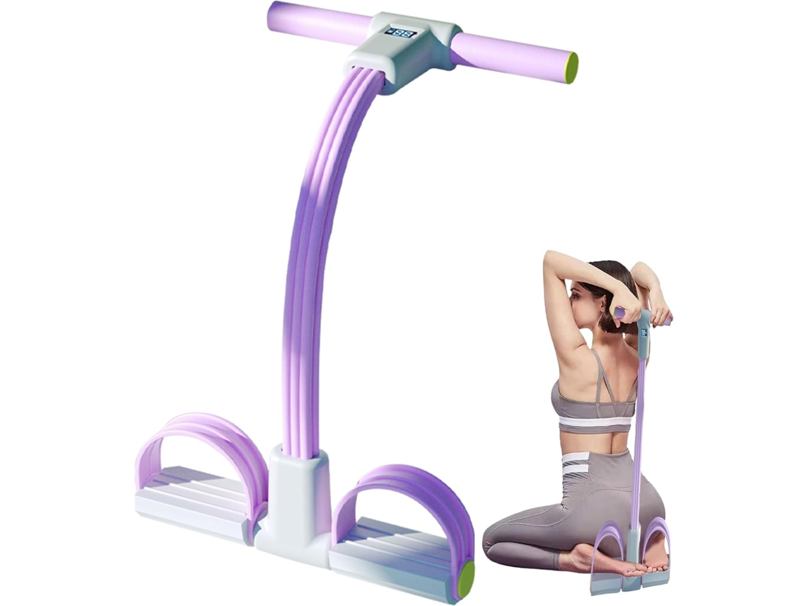 Faixa De Resistência Com Pedal, Puxador 6 Tubos, Ioga | Expansor Multifuncional Para Musculação, Equipamento