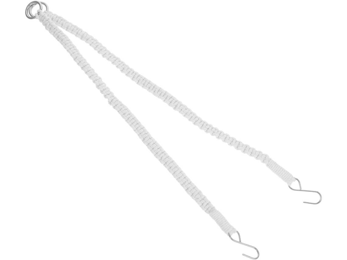Inoomp Kit de 2 Suportes de Macramê para Plantas em Corda de Algodão com Comprimento Ajustável, Suportes Rústicos para CHABERLU