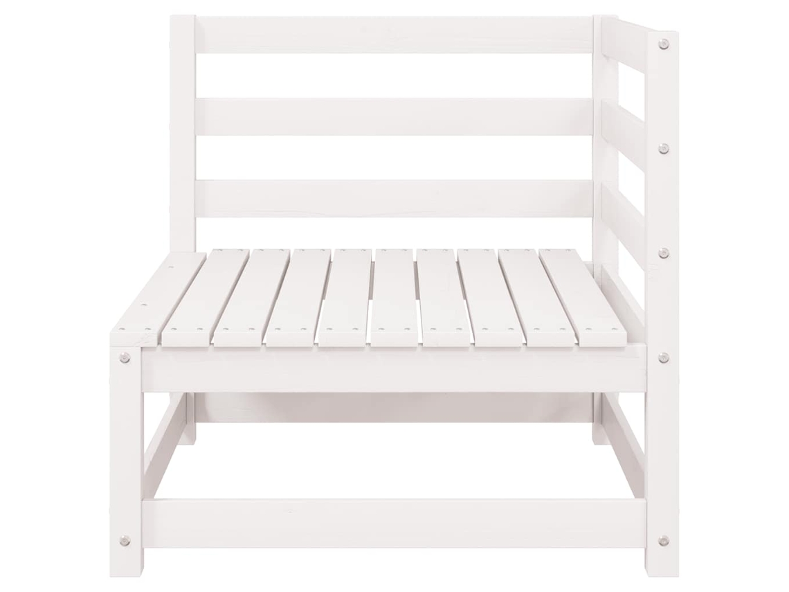 Maison Exclusive - Sofá De Jardim 2 Lugares Com Almofadões Pinho Maciço Branco