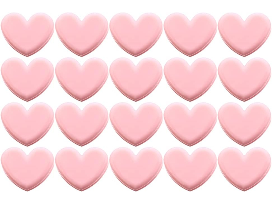 Clipes para Sacos Magiclulu em Formato de Coração, 20 Clipes de Plástico Rosa para Segurar Fotos, Design
